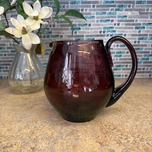 Blenko Amethyst purple art glass pitcher